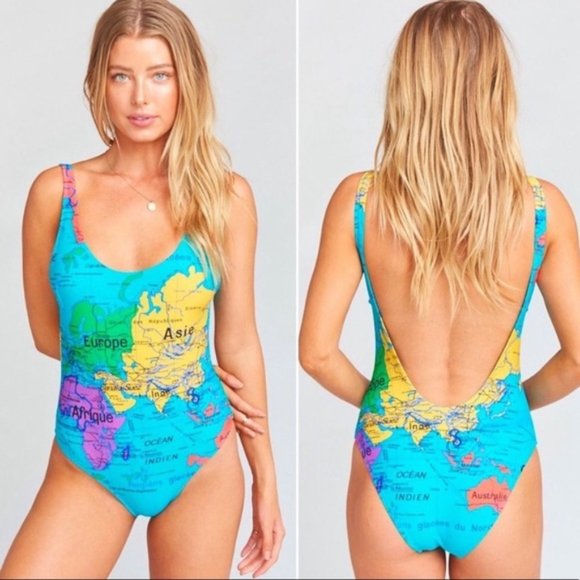 Show Me Your MuMu Other - Show Me Your MuMu Whole Mu World Map Swimsuit